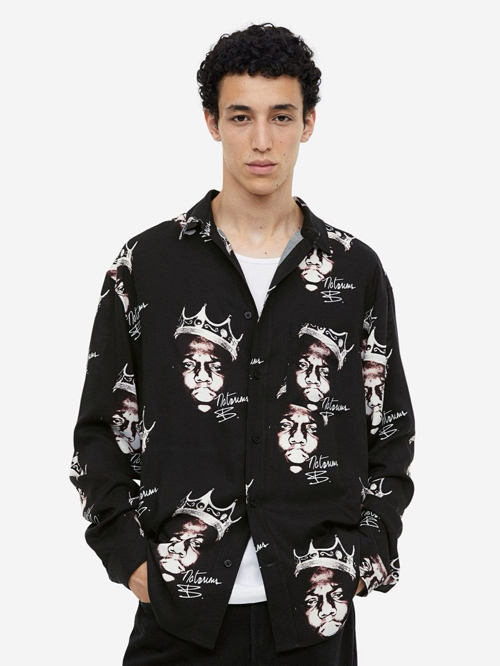 Notorious B.I.G (from H&M) - Men's Relax fit, Button down shirt. Medium